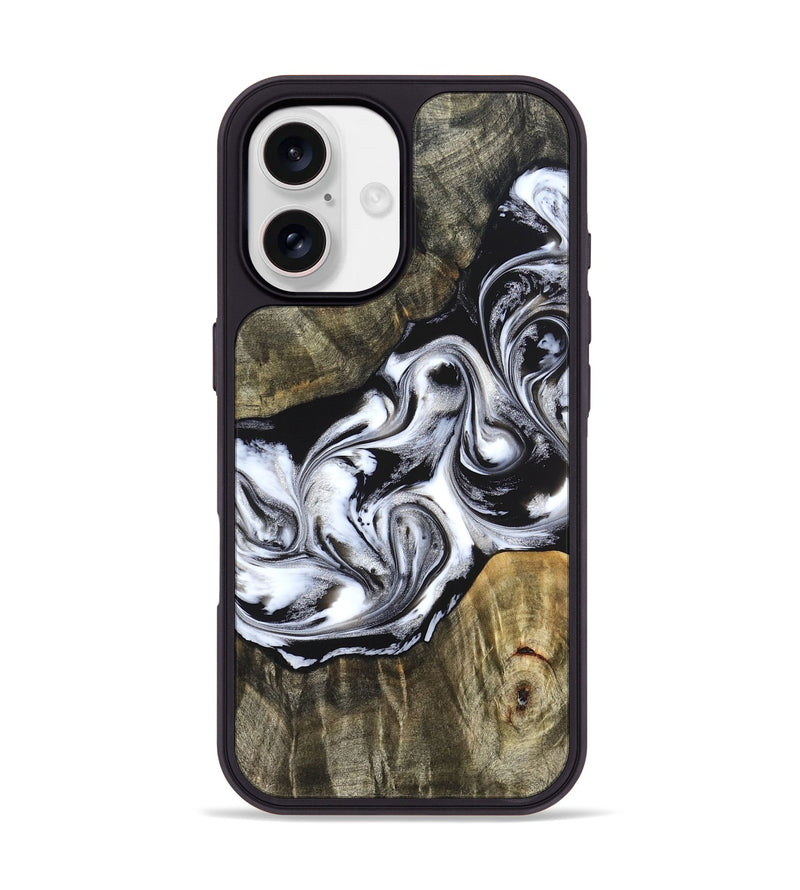 iPhone 17 Wood Phone Case - Brice (Black & White, 824398)