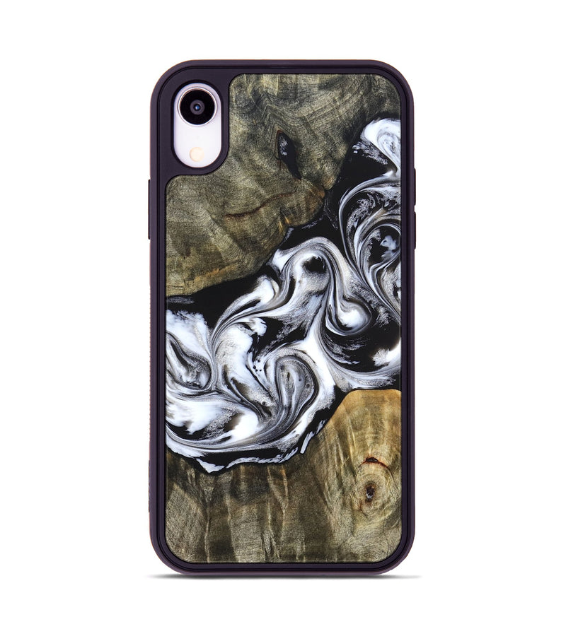 iPhone Xr Wood Phone Case - Brice (Black & White, 824398)