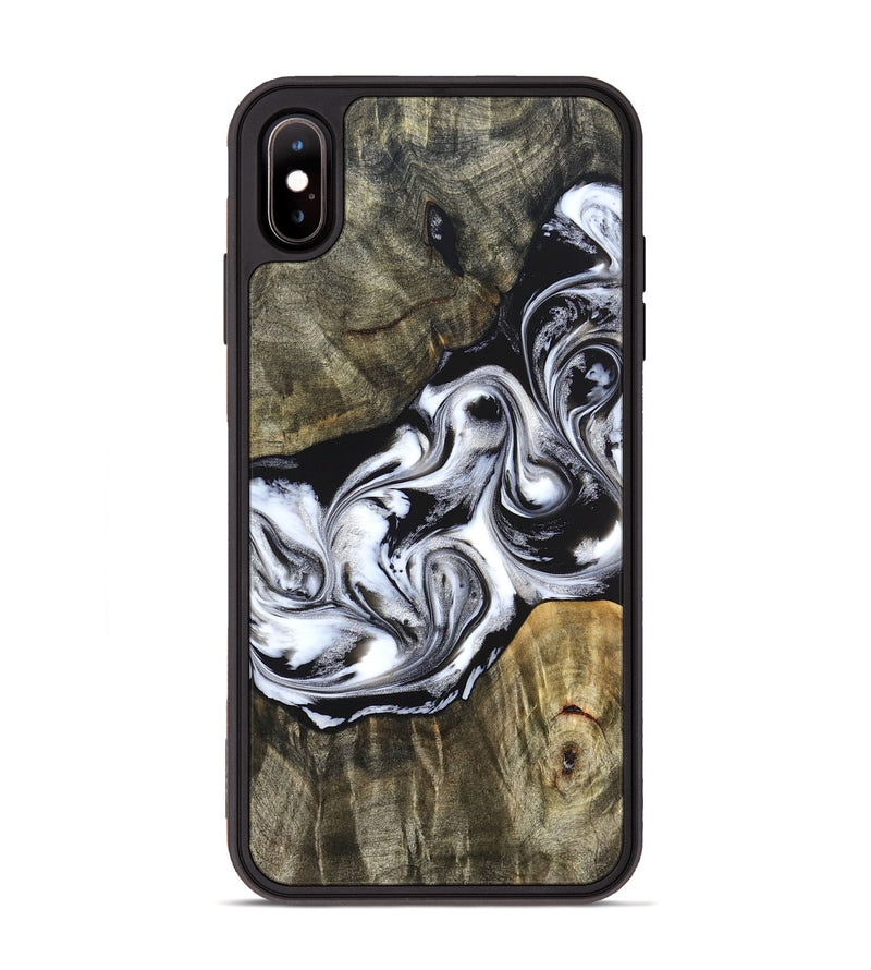 iPhone Xs Max Wood Phone Case - Brice (Black & White, 824398)