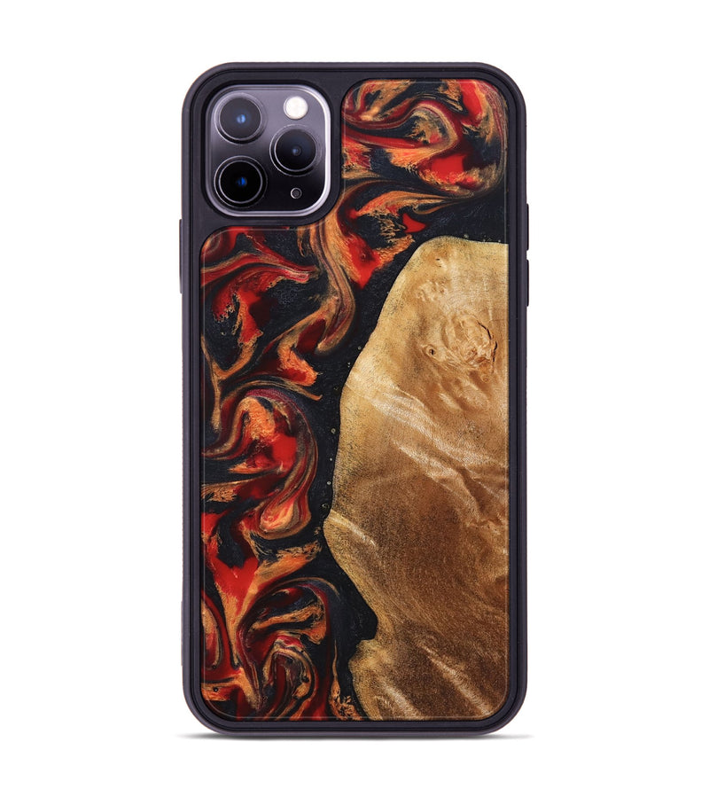 iPhone 11 Pro Max Wood Phone Case - Timothy (Red, 824400)