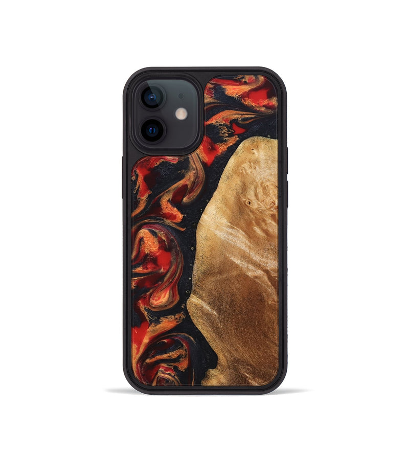 iPhone 12 mini Wood Phone Case - Timothy (Red, 824400)