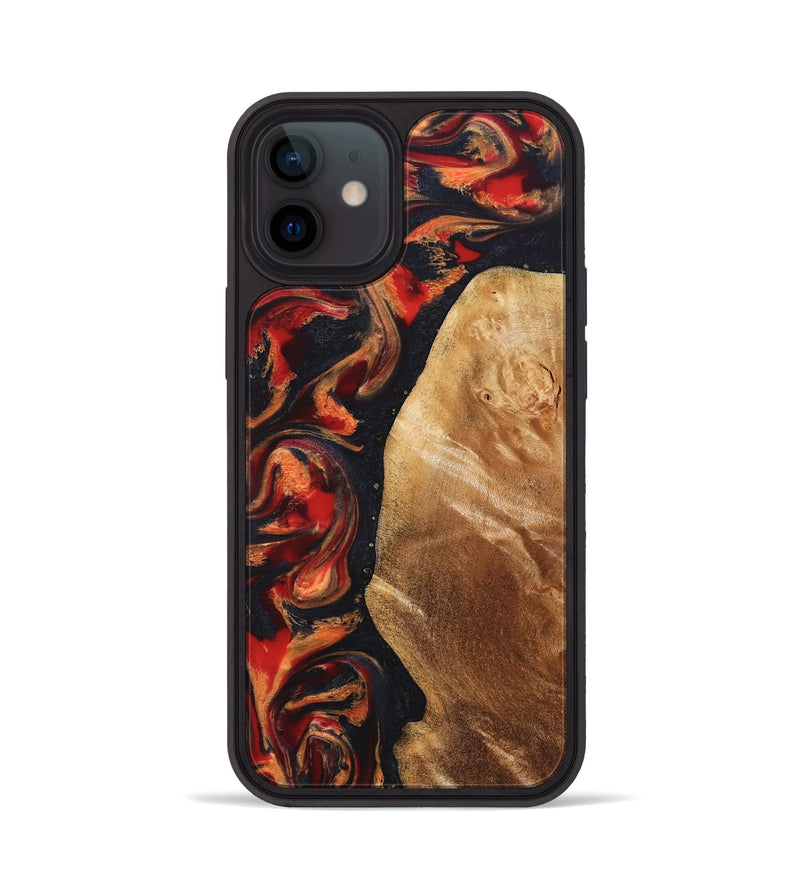 iPhone 12 Wood Phone Case - Timothy (Red, 824400)