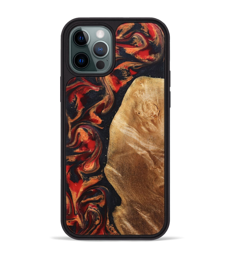 iPhone 12 Pro Max Wood Phone Case - Timothy (Red, 824400)