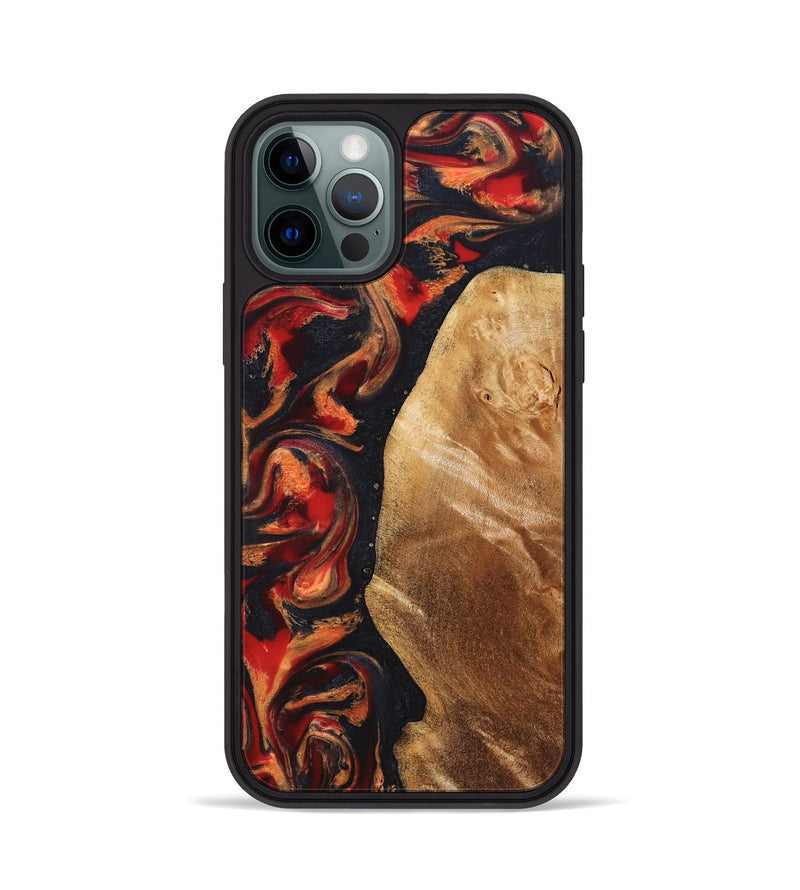 iPhone 12 Pro Wood Phone Case - Timothy (Red, 824400)