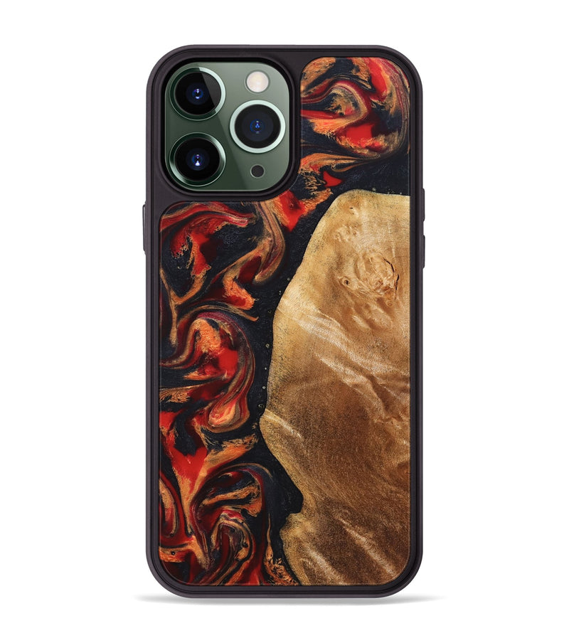 iPhone 13 Pro Max Wood Phone Case - Timothy (Red, 824400)