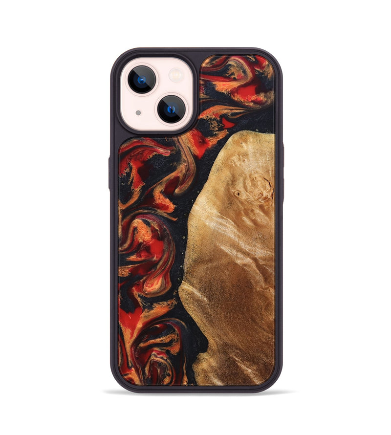 iPhone 14 Wood Phone Case - Timothy (Red, 824400)
