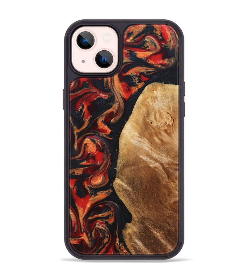iPhone 14 Plus Wood Phone Case - Timothy (Red, 824400)