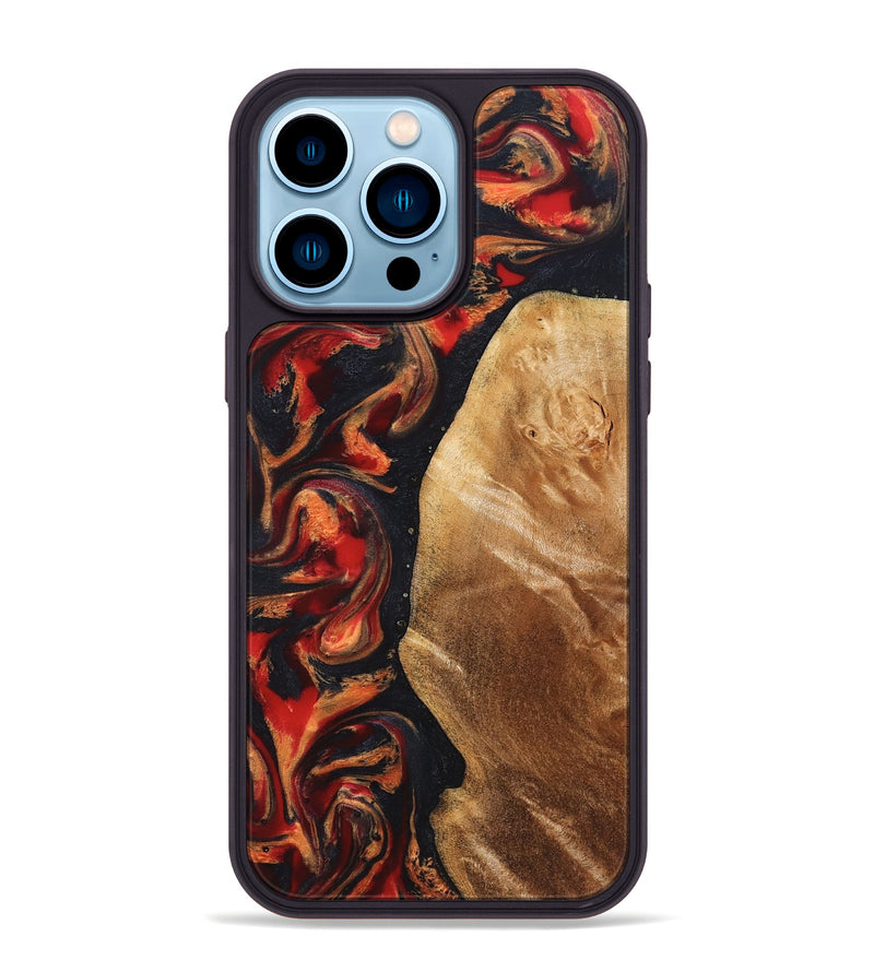 iPhone 14 Pro Max Wood Phone Case - Timothy (Red, 824400)