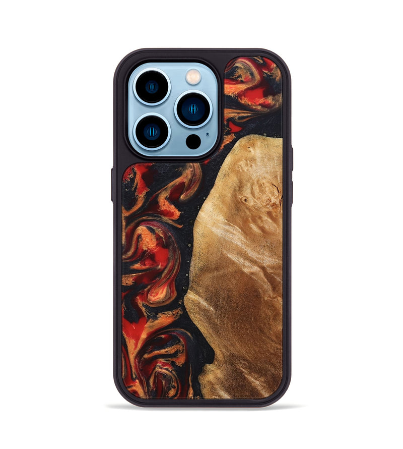 iPhone 14 Pro Wood Phone Case - Timothy (Red, 824400)