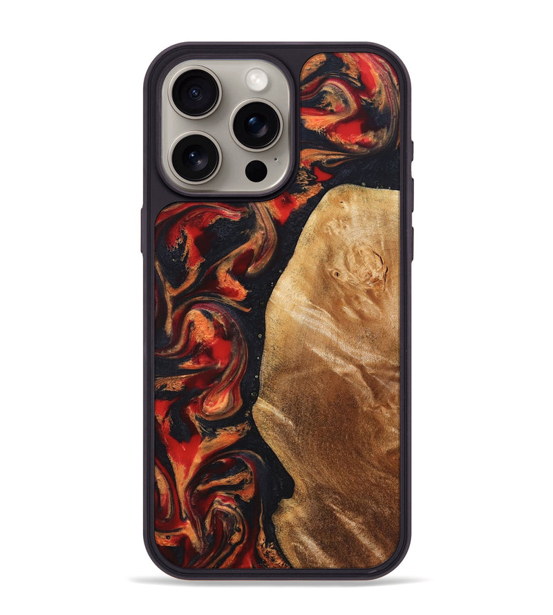 iPhone 15 Pro Max Wood Phone Case - Timothy (Red, 824400)