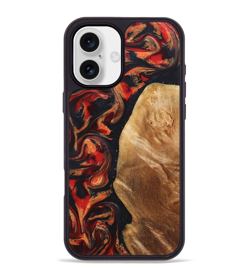 iPhone 16 Plus Wood Phone Case - Timothy (Red, 824400)