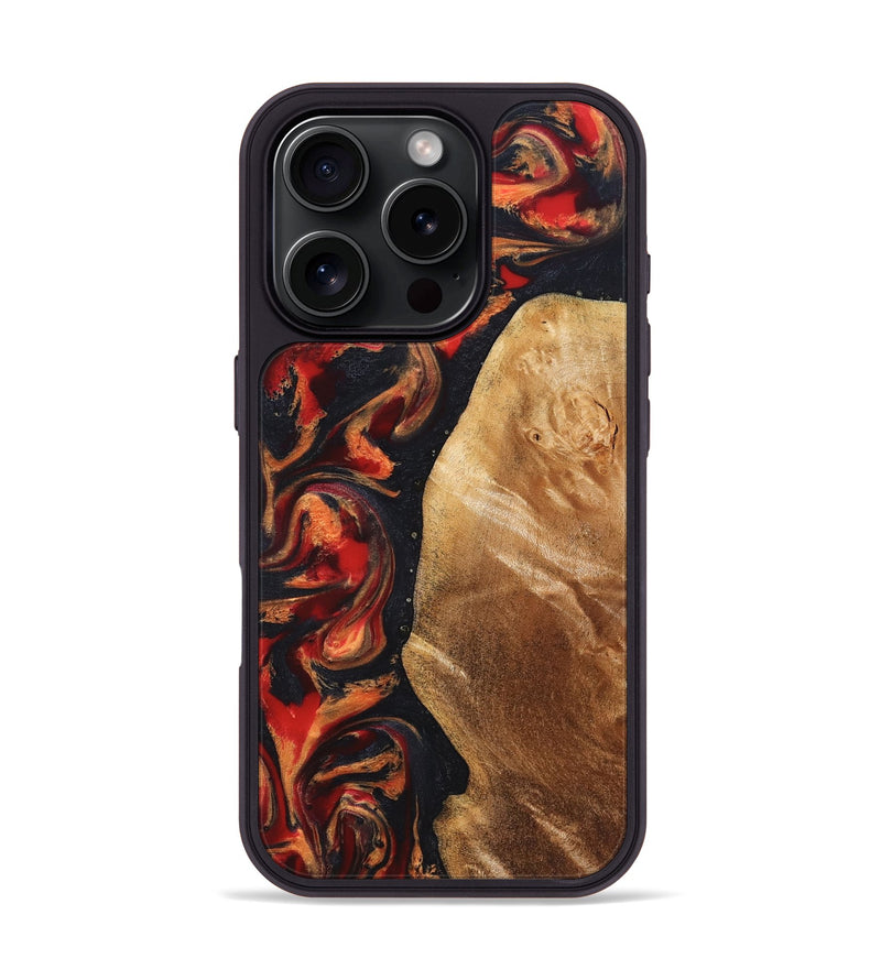 iPhone 16 Pro Wood Phone Case - Timothy (Red, 824400)