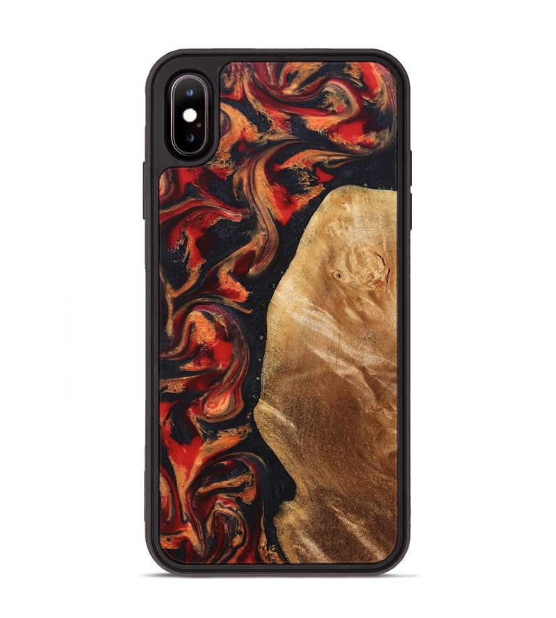 iPhone Xs Max Wood Phone Case - Timothy (Red, 824400)