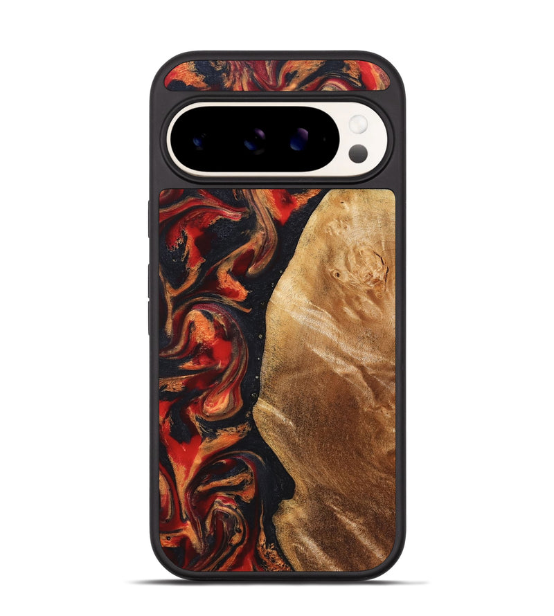 Pixel 9 Wood Phone Case - Timothy (Red, 824400)