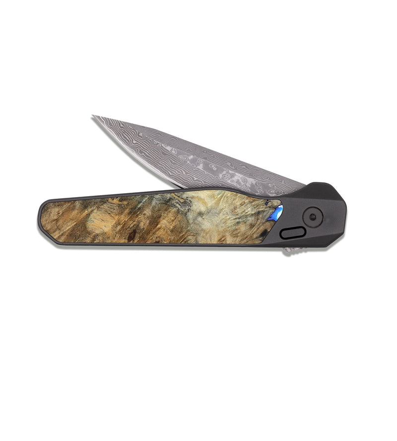 EDC Dark Damascus Wood Pocket Knife - Imran (Coastal, 824496)
