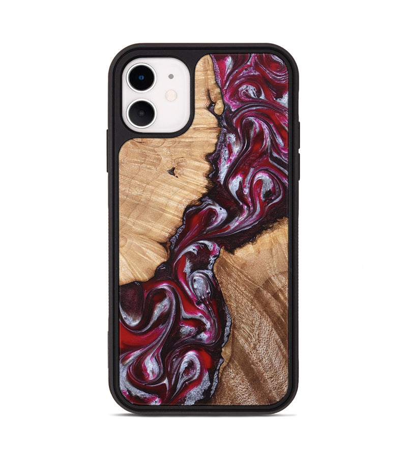iPhone 11 Wood Phone Case - Houston (Red, 824499)