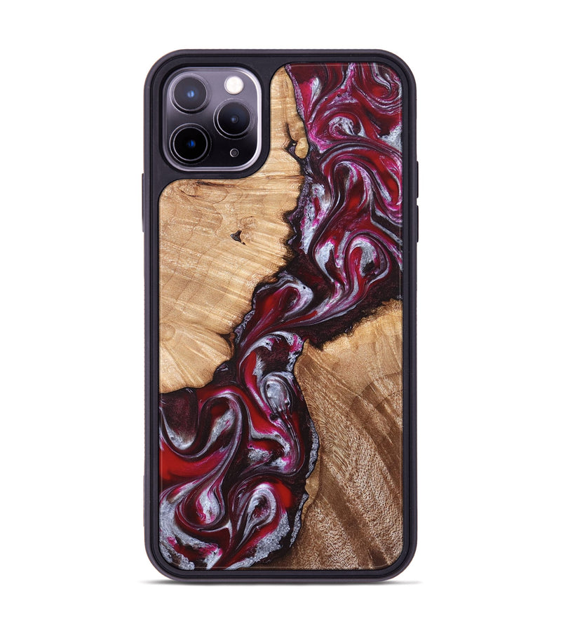 iPhone 11 Pro Max Wood Phone Case - Houston (Red, 824499)