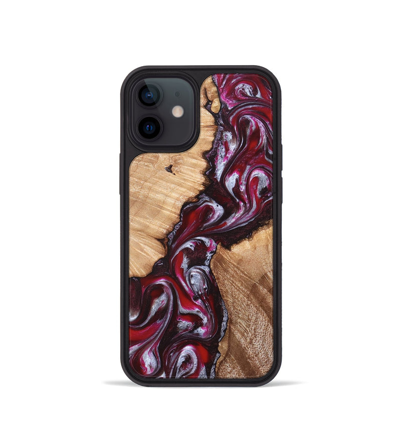 iPhone 12 mini Wood Phone Case - Houston (Red, 824499)