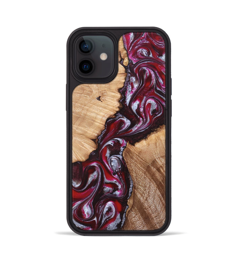 iPhone 12 Wood Phone Case - Houston (Red, 824499)