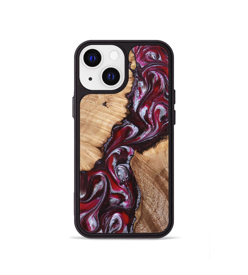 iPhone 13 mini Wood Phone Case - Houston (Red, 824499)