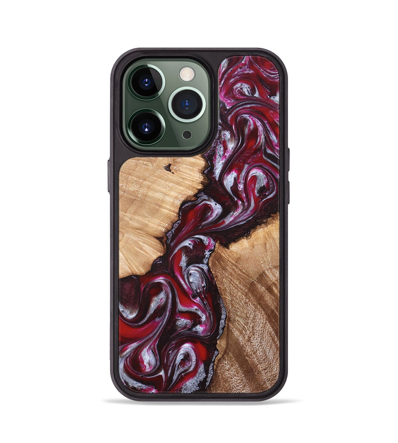 iPhone 13 Pro Wood Phone Case - Houston (Red, 824499)