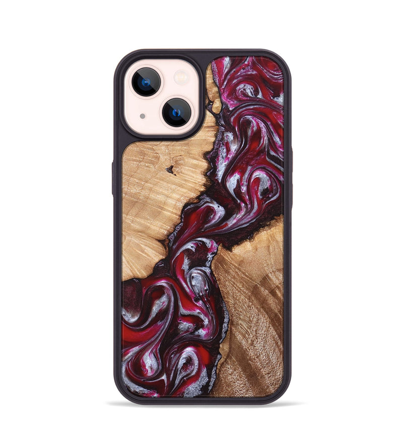 iPhone 14 Wood Phone Case - Houston (Red, 824499)