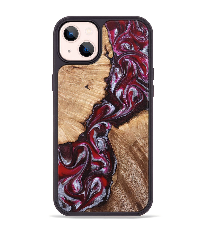 iPhone 14 Plus Wood Phone Case - Houston (Red, 824499)