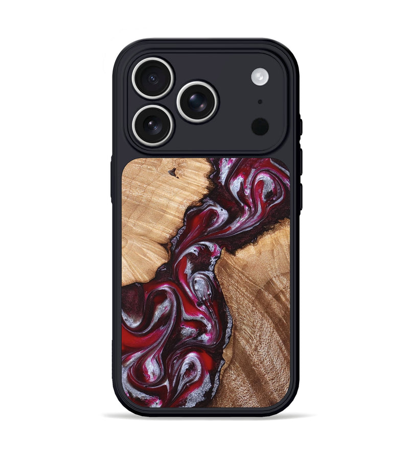 iPhone 17 Pro Wood Phone Case - Houston (Red, 824499)