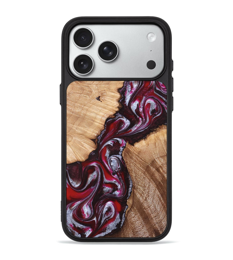 iPhone 18 Pro Max Wood Phone Case - Houston (Red, 824499)