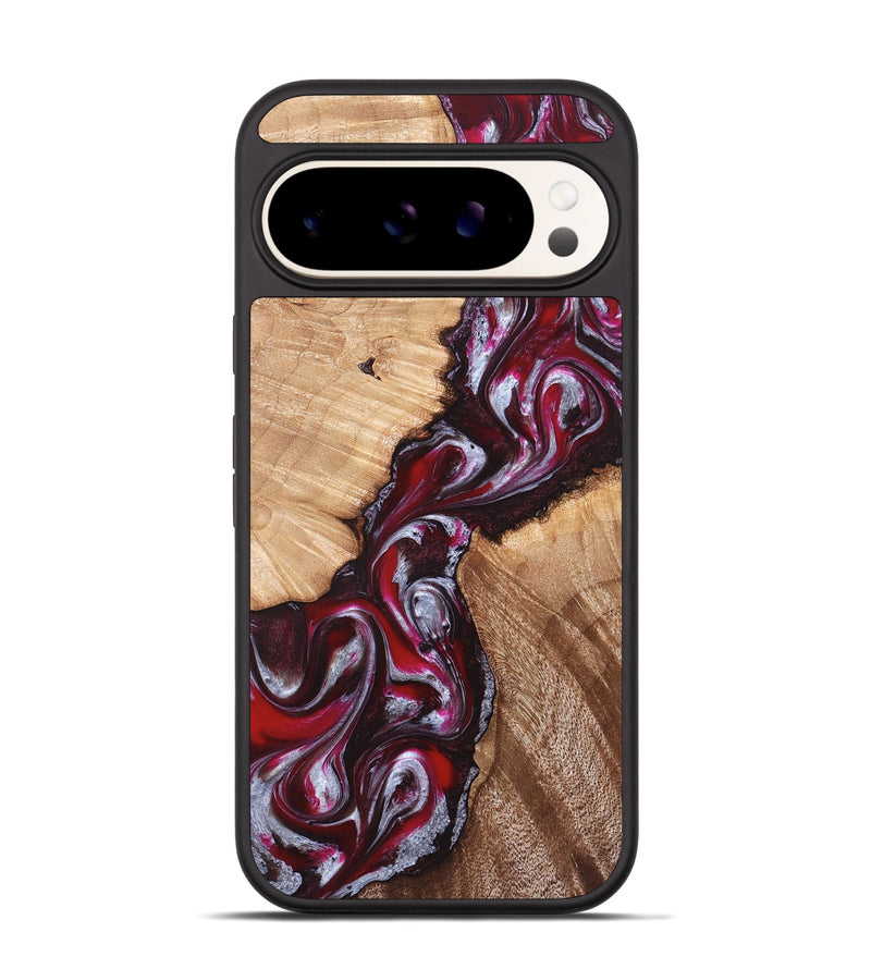 Pixel 9 Pro Wood Phone Case - Houston (Red, 824499)