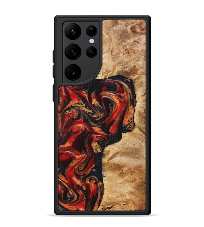 Galaxy S22 Ultra Wood Phone Case - Hanna (Red, 824500)