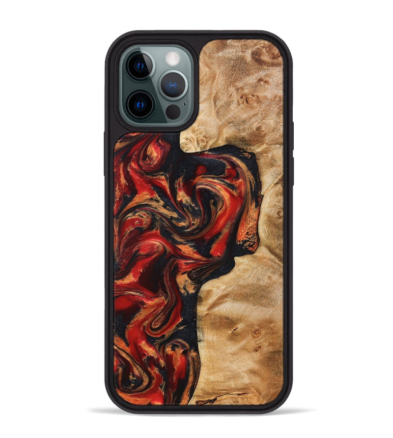iPhone 12 Pro Max Wood Phone Case - Hanna (Red, 824500)