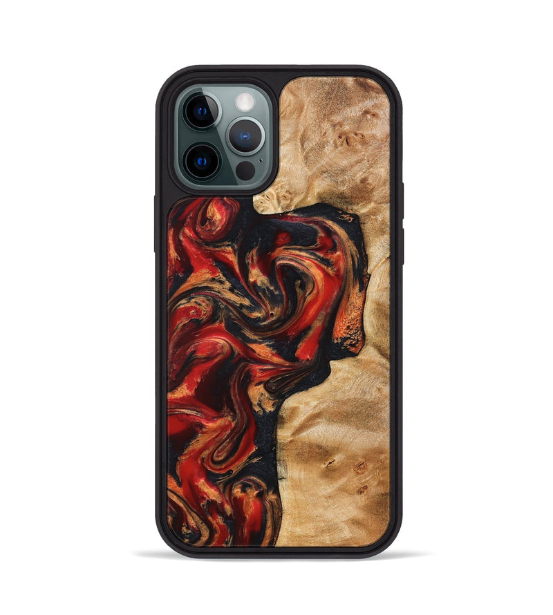 iPhone 12 Pro Wood Phone Case - Hanna (Red, 824500)