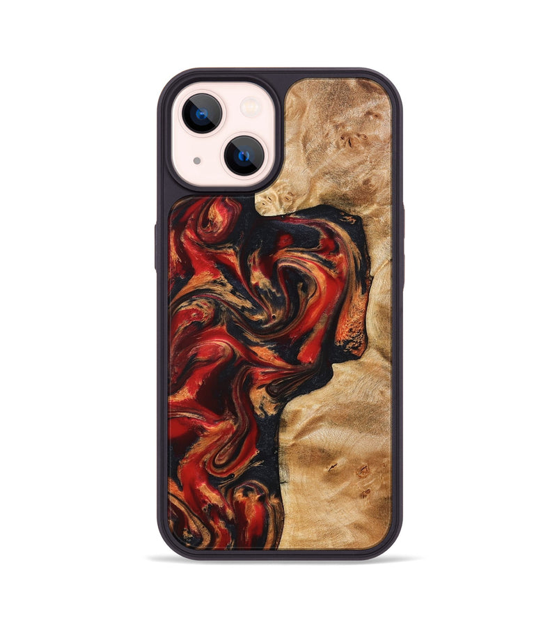 iPhone 14 Wood Phone Case - Hanna (Red, 824500)
