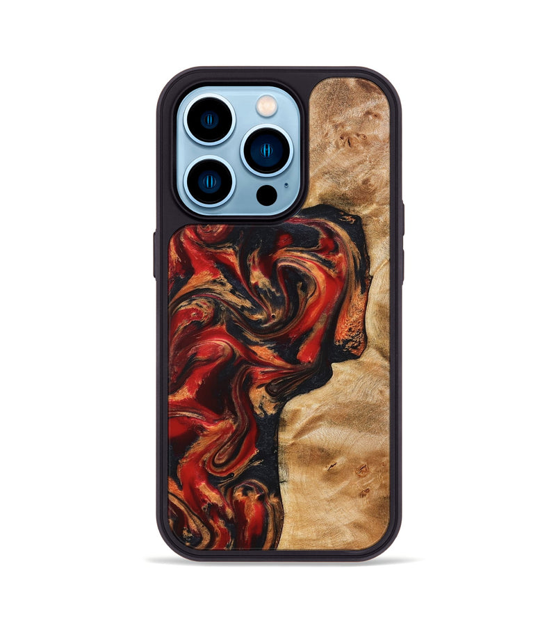 iPhone 14 Pro Wood Phone Case - Hanna (Red, 824500)