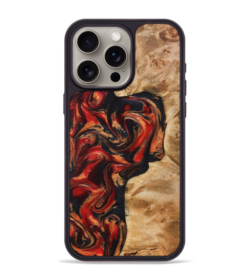 iPhone 15 Pro Max Wood Phone Case - Hanna (Red, 824500)
