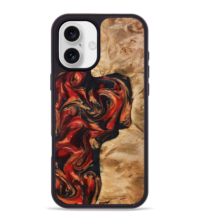 iPhone 16 Plus Wood Phone Case - Hanna (Red, 824500)