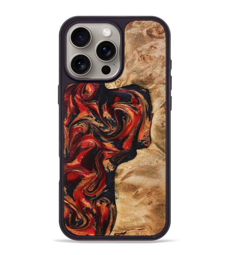 iPhone 16 Pro Max Wood Phone Case - Hanna (Red, 824500)