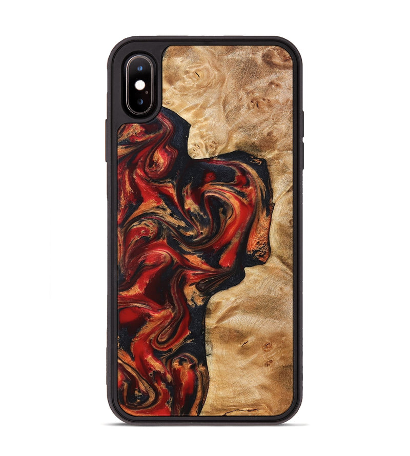 iPhone Xs Max Wood Phone Case - Hanna (Red, 824500)