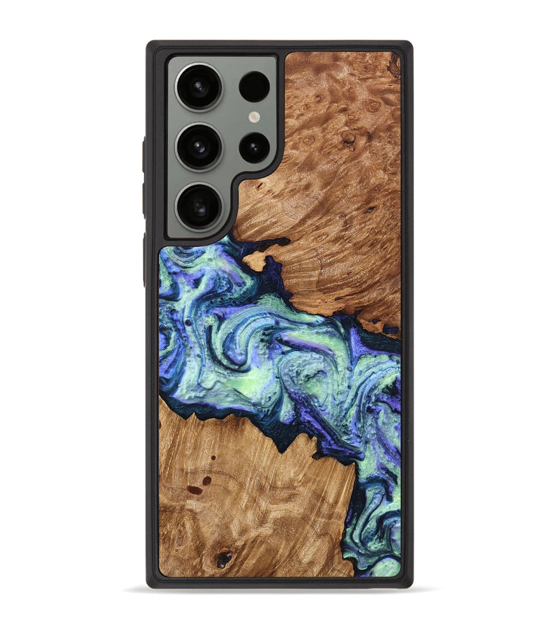 Galaxy S23 Ultra Wood Phone Case - Elda (Purple, 824502)