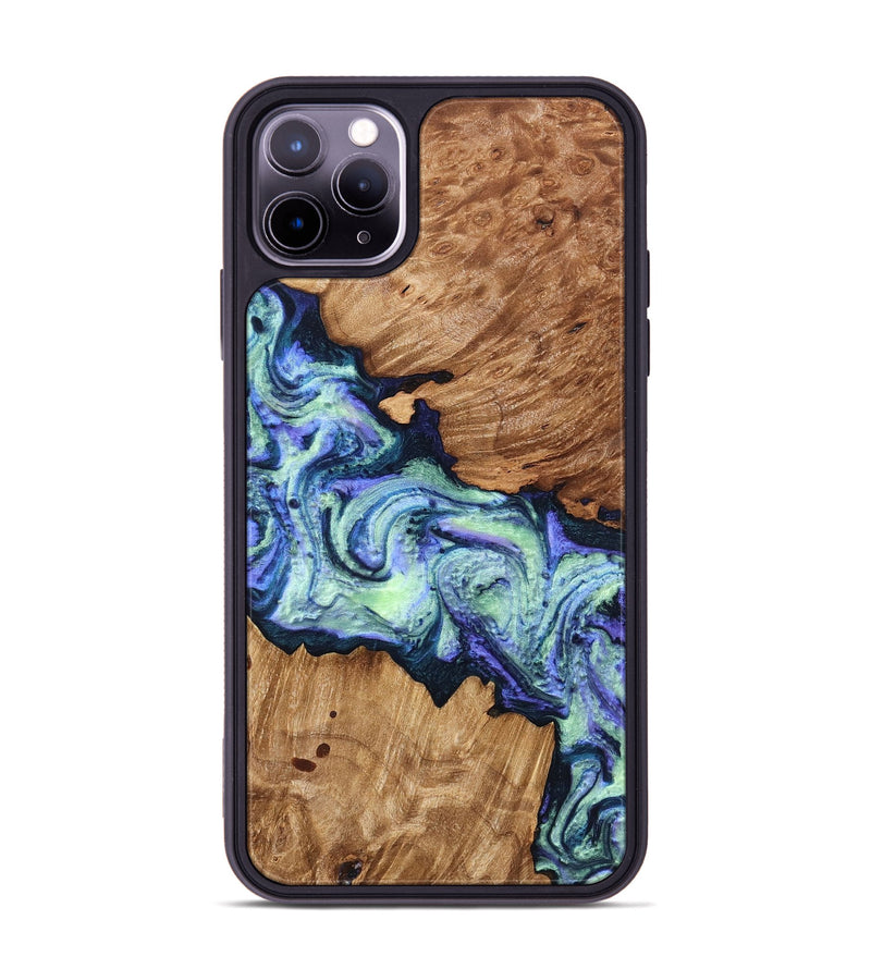 iPhone 11 Pro Max Wood Phone Case - Elda (Purple, 824502)