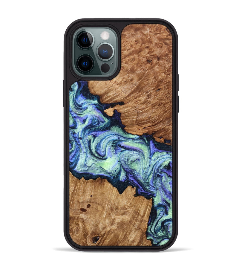 iPhone 12 Pro Max Wood Phone Case - Elda (Purple, 824502)