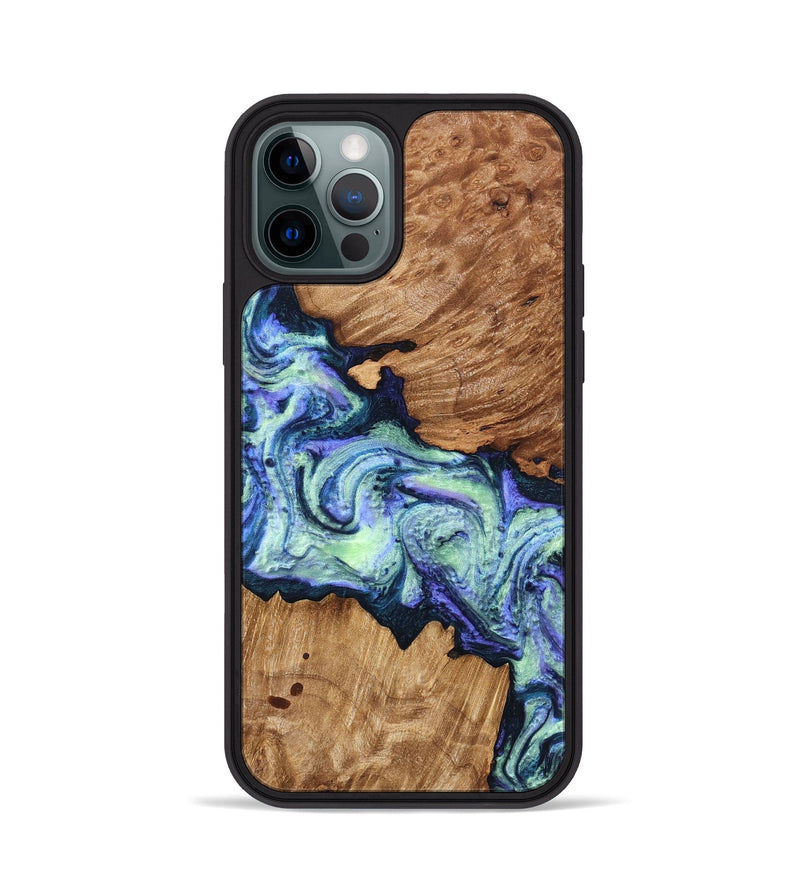 iPhone 12 Pro Wood Phone Case - Elda (Purple, 824502)