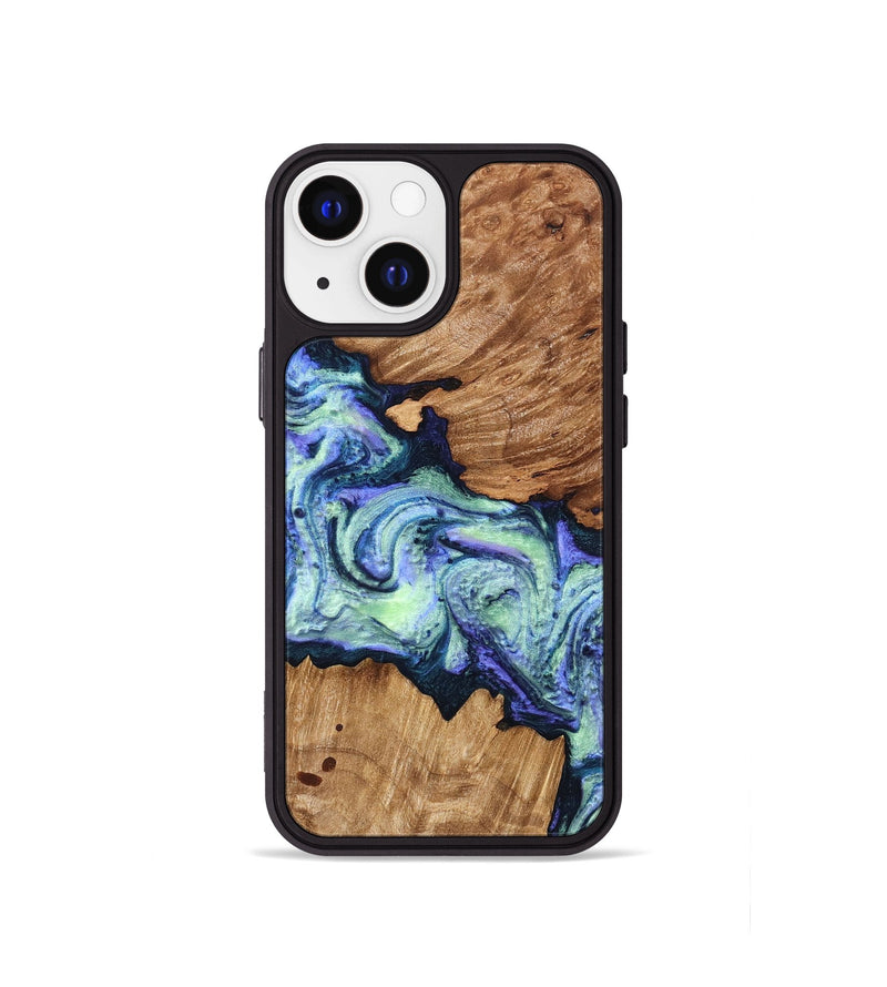 iPhone 13 mini Wood Phone Case - Elda (Purple, 824502)