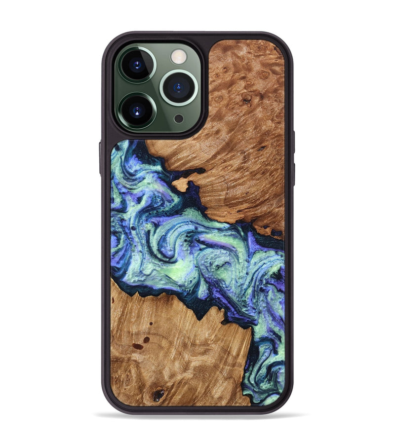 iPhone 13 Pro Max Wood Phone Case - Elda (Purple, 824502)