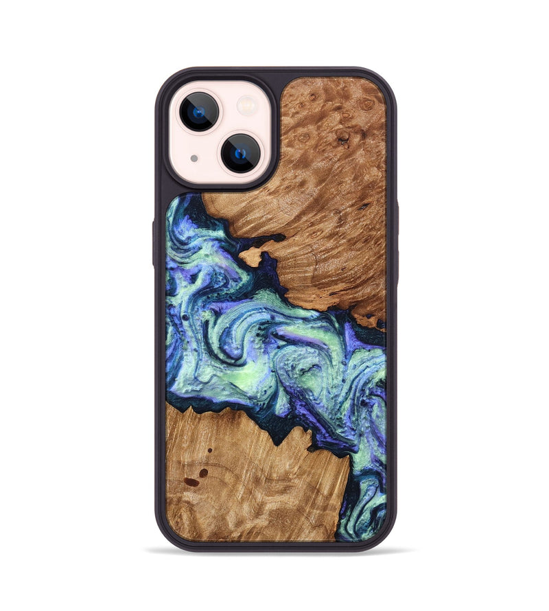 iPhone 14 Wood Phone Case - Elda (Purple, 824502)