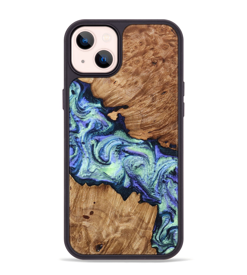 iPhone 14 Plus Wood Phone Case - Elda (Purple, 824502)