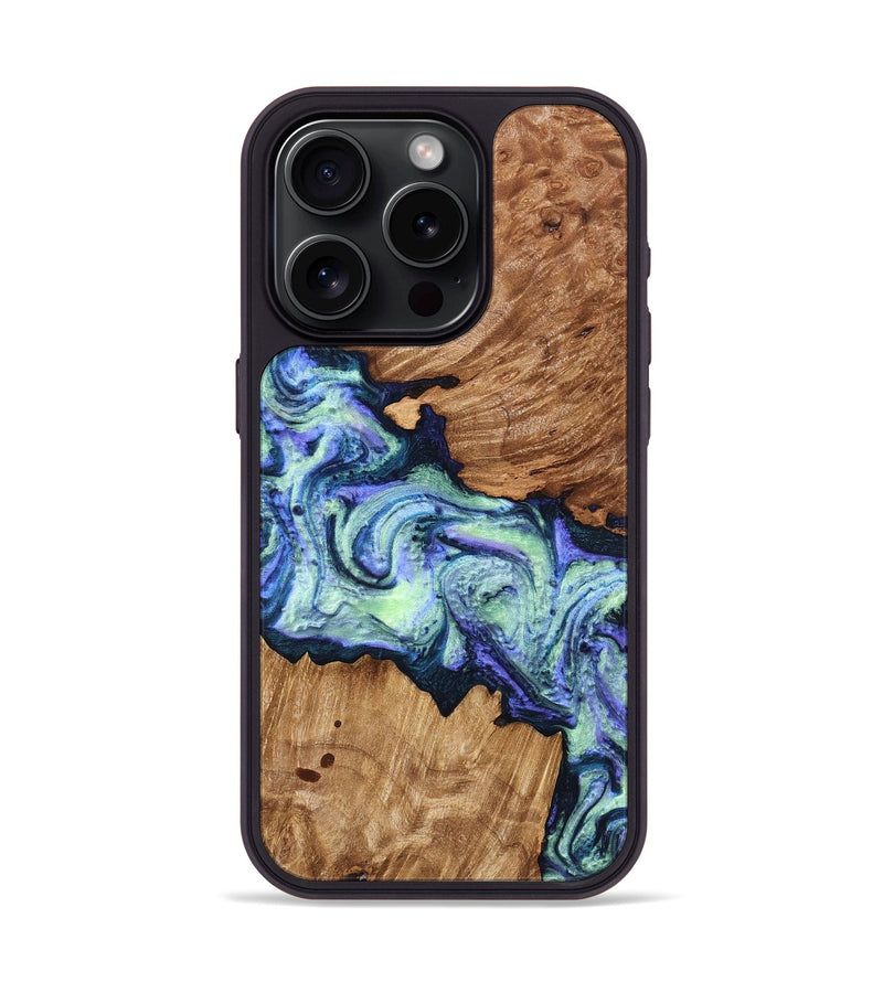 iPhone 15 Pro Wood Phone Case - Elda (Purple, 824502)