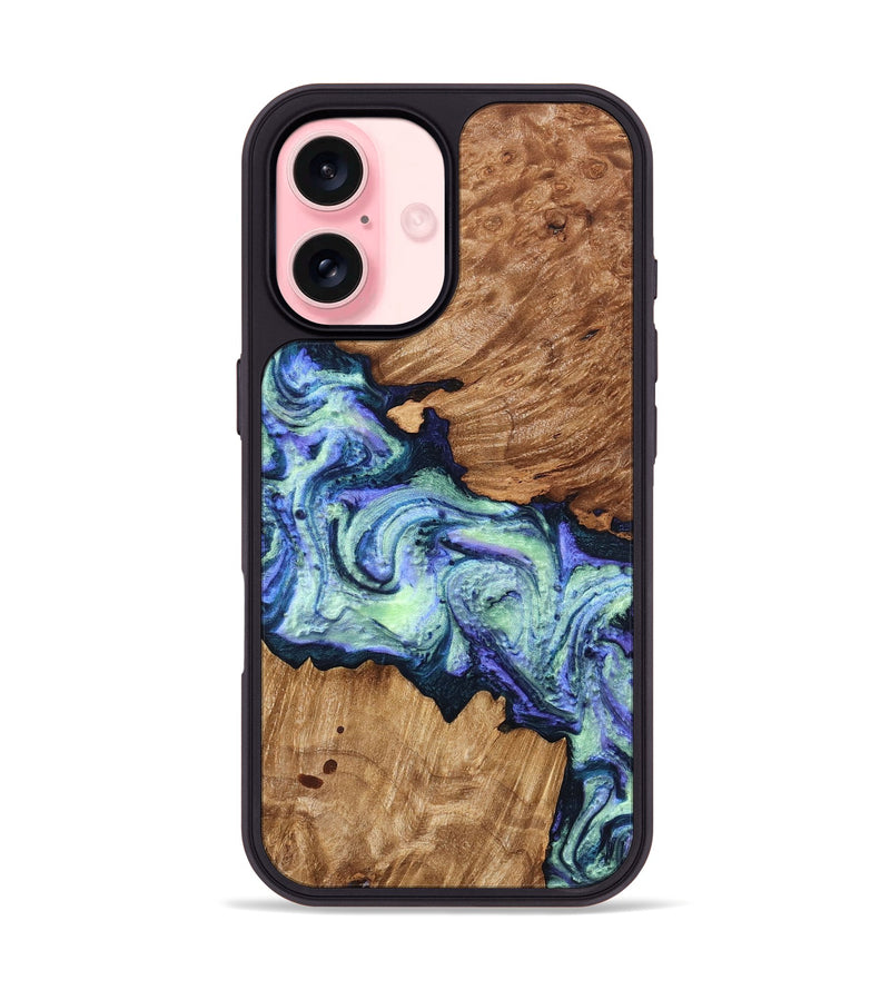 iPhone 16 Wood Phone Case - Elda (Purple, 824502)