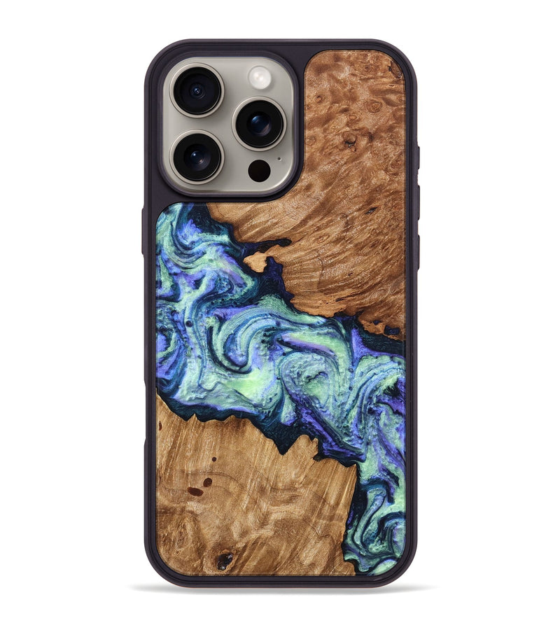 iPhone 16 Pro Max Wood Phone Case - Elda (Purple, 824502)